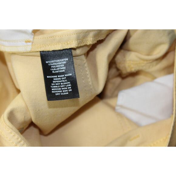 Lafayette 148 New York Womens Size 10 Thompson Yellow Straight Denim Jeans Pants - Picture 4 of 5